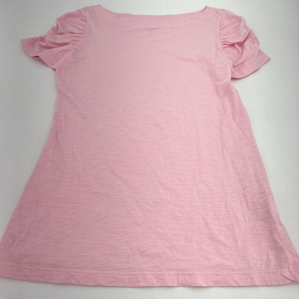 Lily Pulitzer 100% Pima Cotton Pink Ruffle Sleeve T Shirt Size Medium